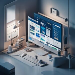 Tampilan dashboard manajemen portofolio digital yang modern dan efisien untuk workflow tim web developer agensi.