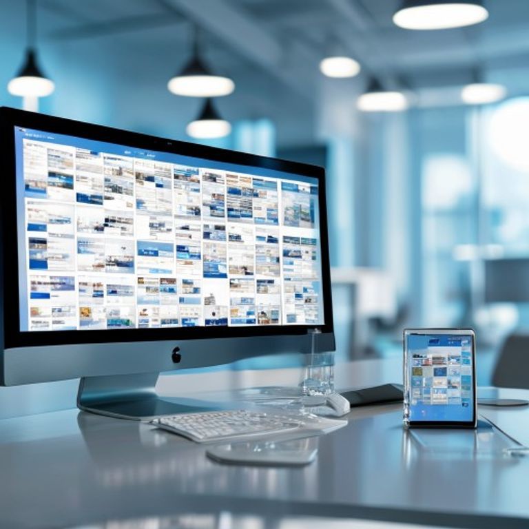 Dasbor manajemen portofolio agensi digital yang menampilkan grid karya secara rapi dan sistematis.